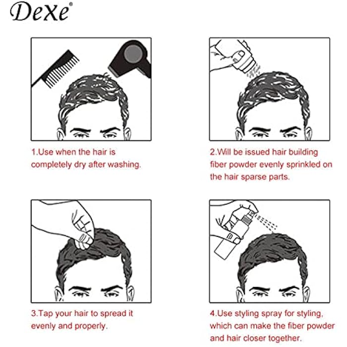 Dexe Hair Building Fiber Black 01 - Image 3